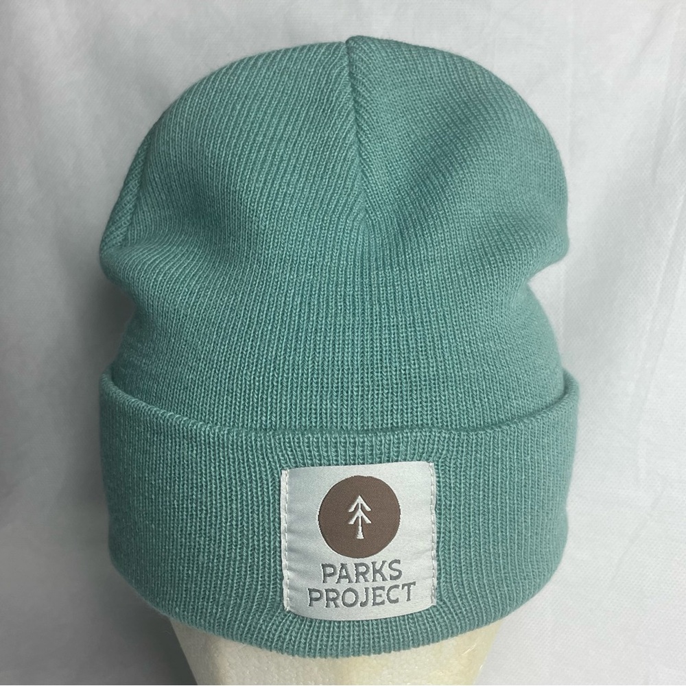 Parks Project Trail Crew Intarsia Knit Beanie Teal Hat Adult Unisex One Size Cap